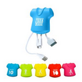 Polo Shirt Shaped 3 In 1 Micro USB Data Cable